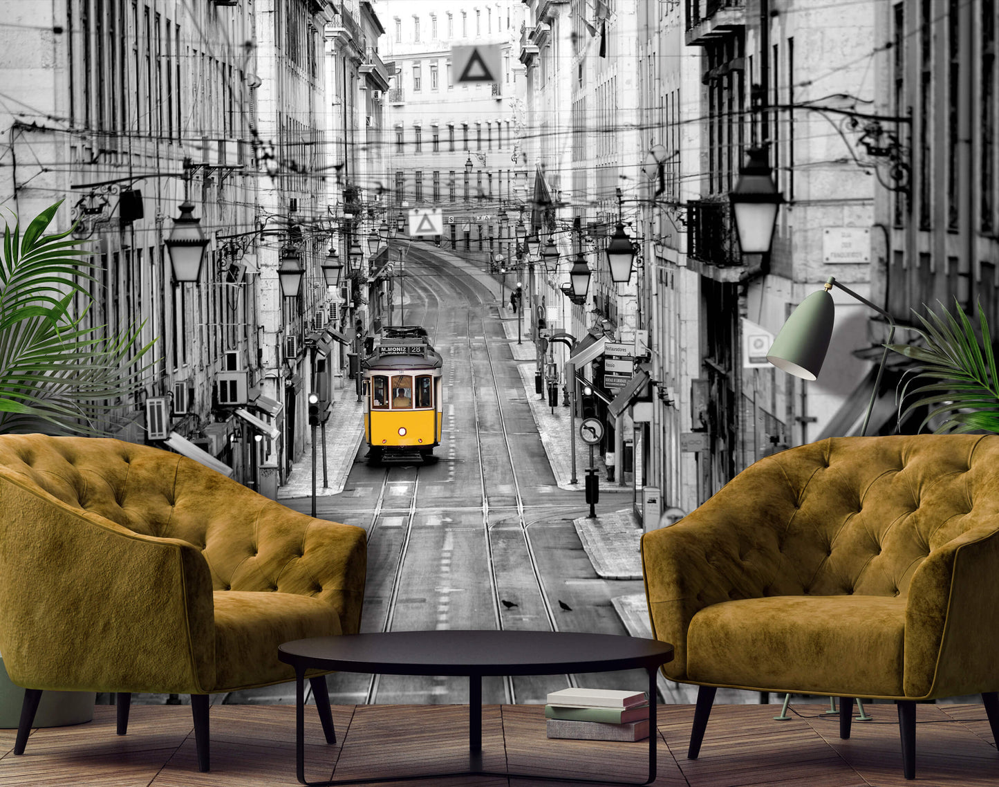Lisbon Portugal Hilly City Grey Architecture Non-woven Photo Wallpaper (W x H) 368 cm x 254 cm (144" x 100")