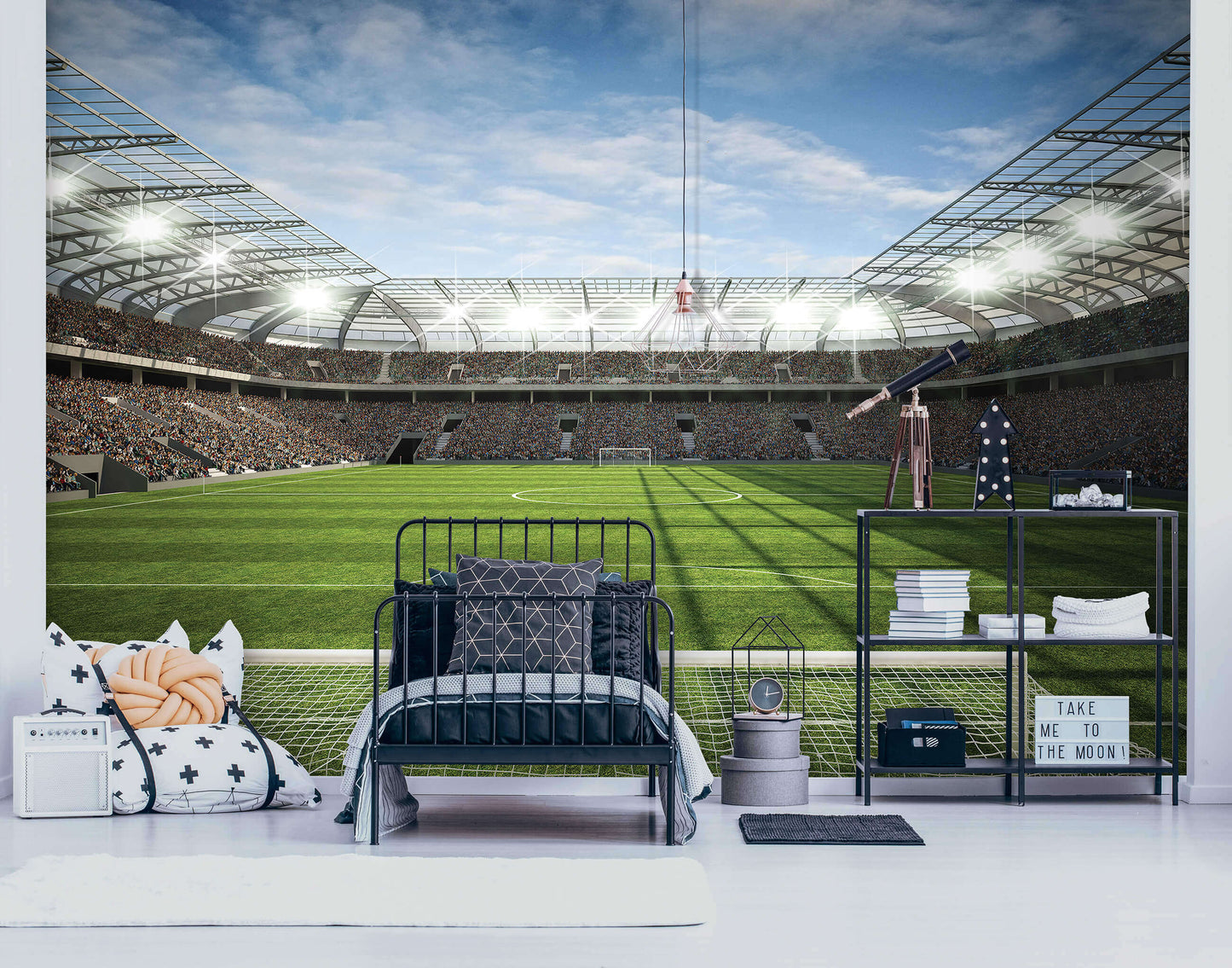 Football Stadium Kids Room Sport Non-woven Photo Wallpaper Size Selection
