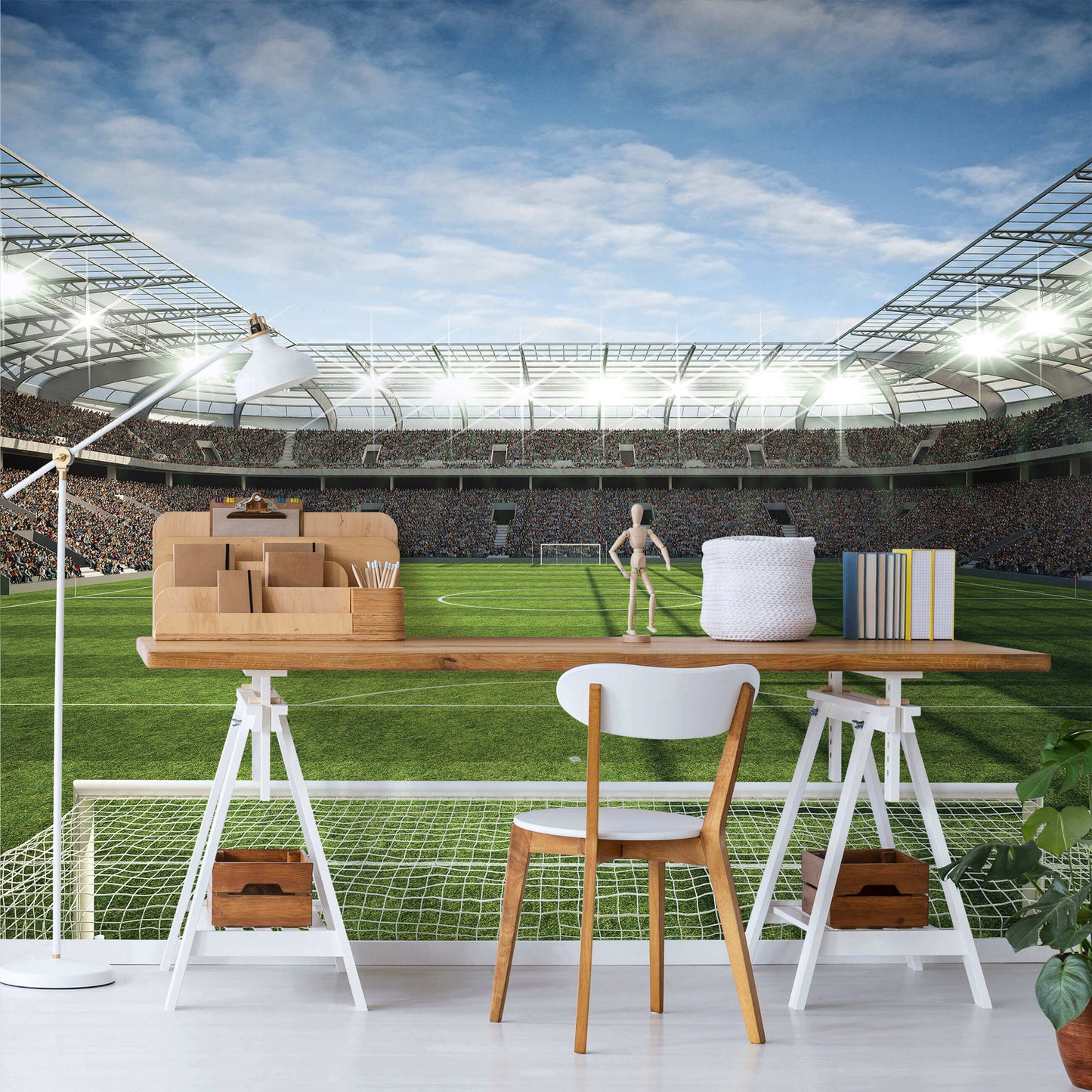 Football Stadium Kids Room Sport Non-woven Photo Wallpaper Size Selection
