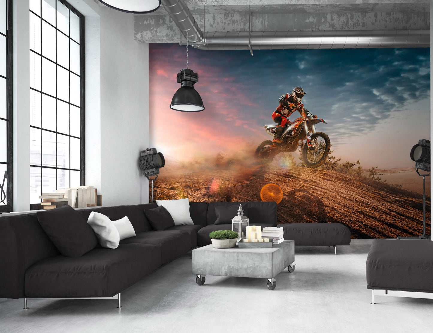 Motocross Offroad Teen Bedroom Cars & Transport Non-woven Photo Wallpaper Size Selection