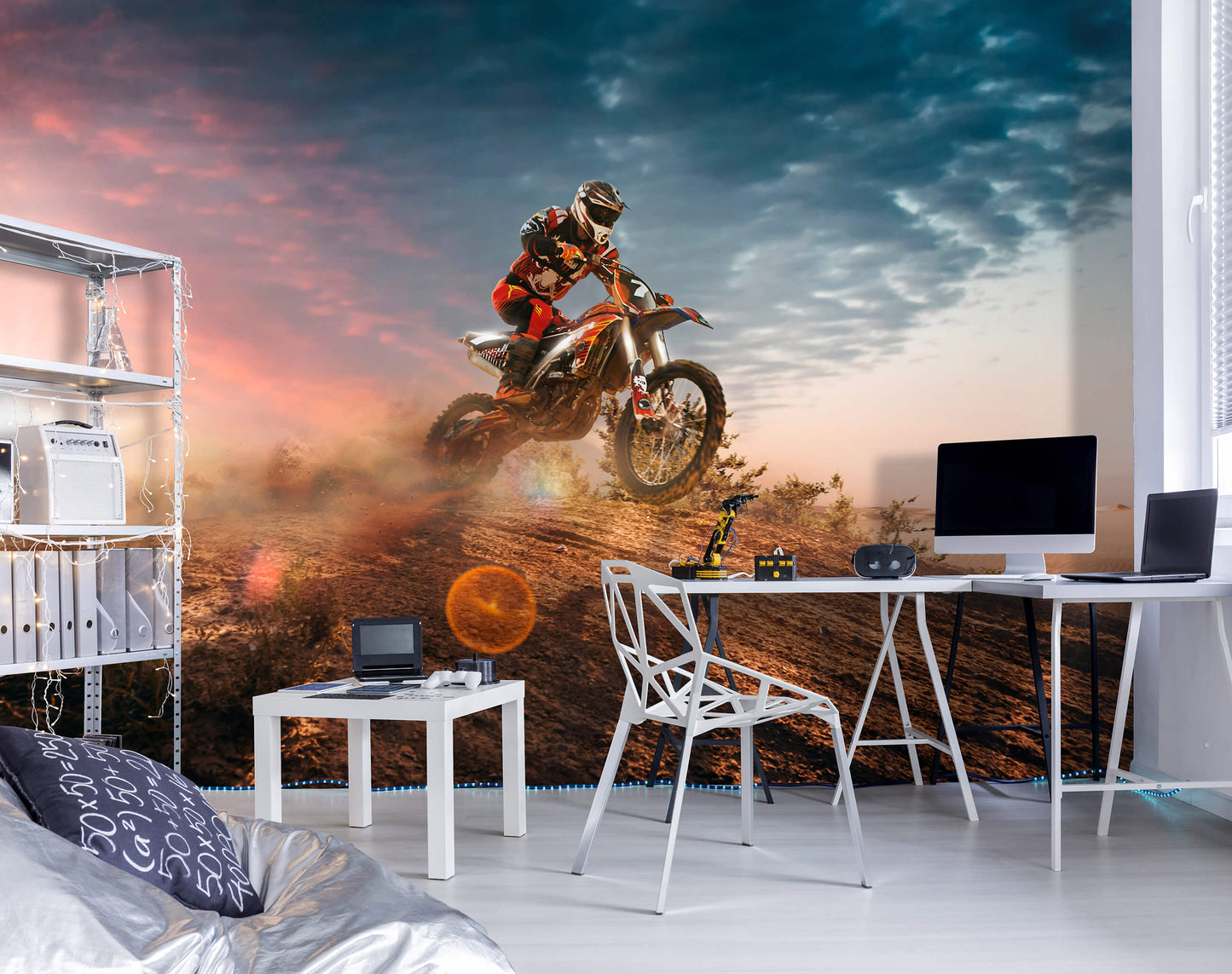 Motocross Offroad Teen Bedroom Cars & Transport Non-woven Photo Wallpaper Size Selection