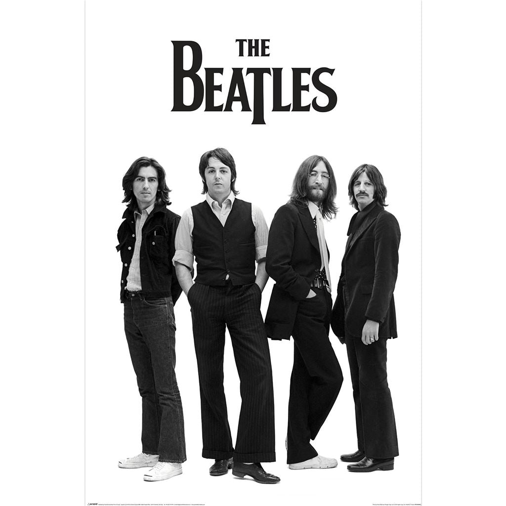 The Beatles Black and White Poster