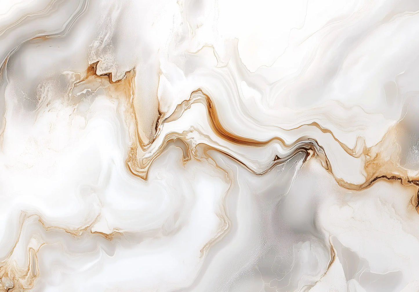 Marble Gold and White Living Room Non-woven Photo Wallpaper (W x H) 312 cm x 219 cm (123" x 86")