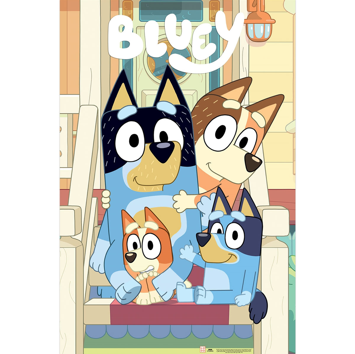 Bluey Family Portrait Poster