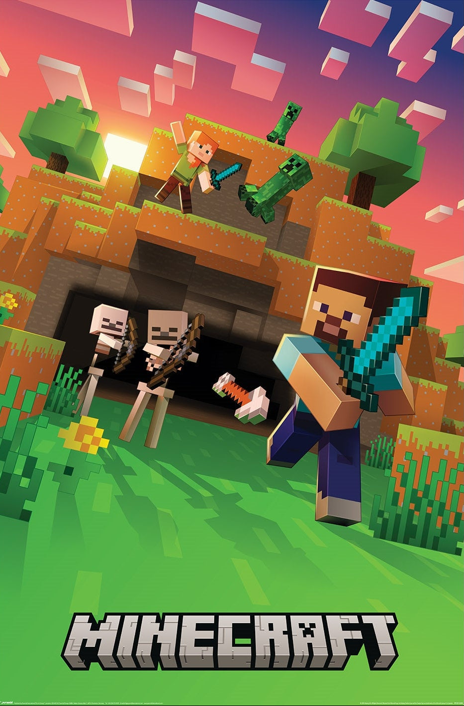 Minecraft Cinematic Skeletons Poster Minecraft