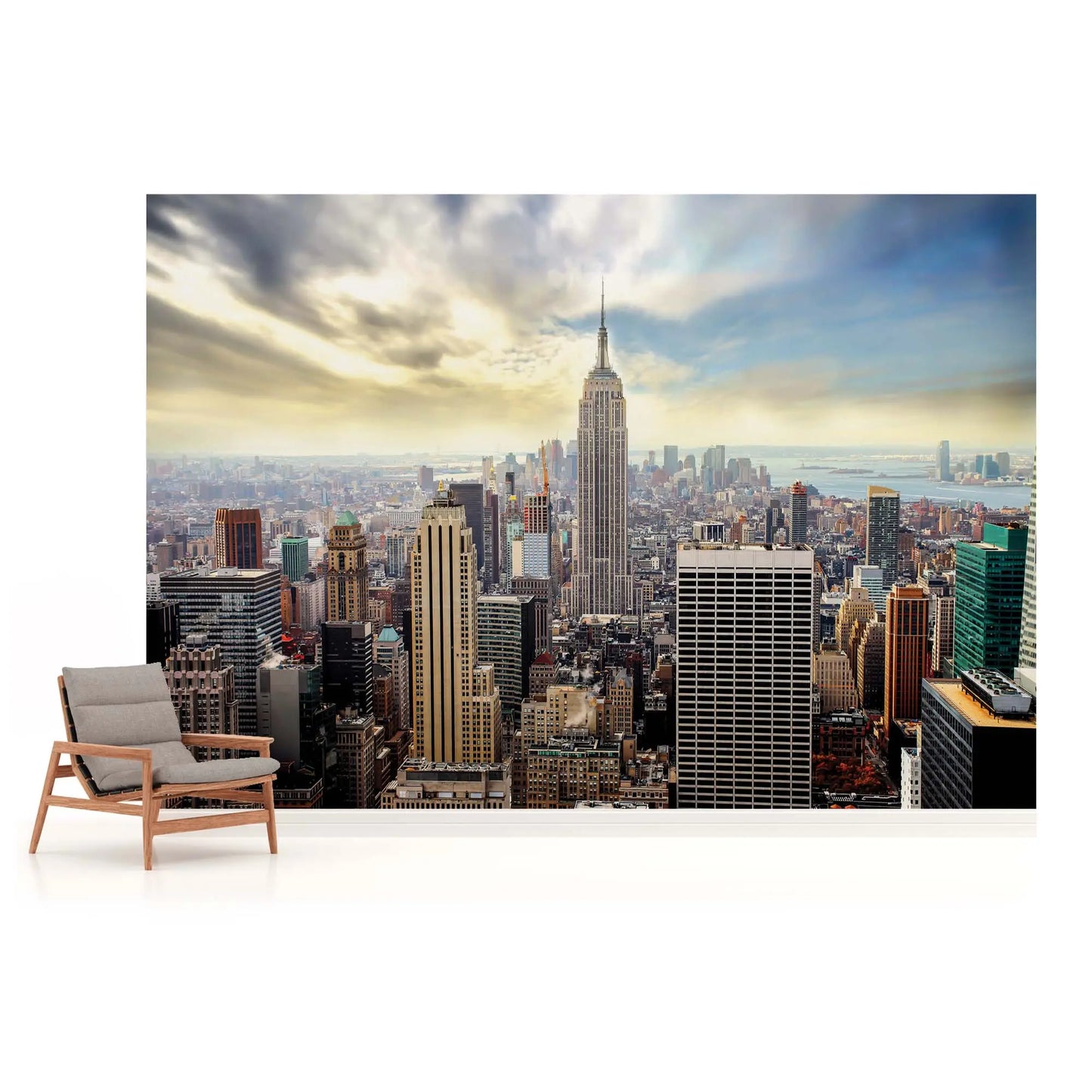 New York City Skyline Living Room Cityscape Non-woven Photo Wallpaper Size Selection