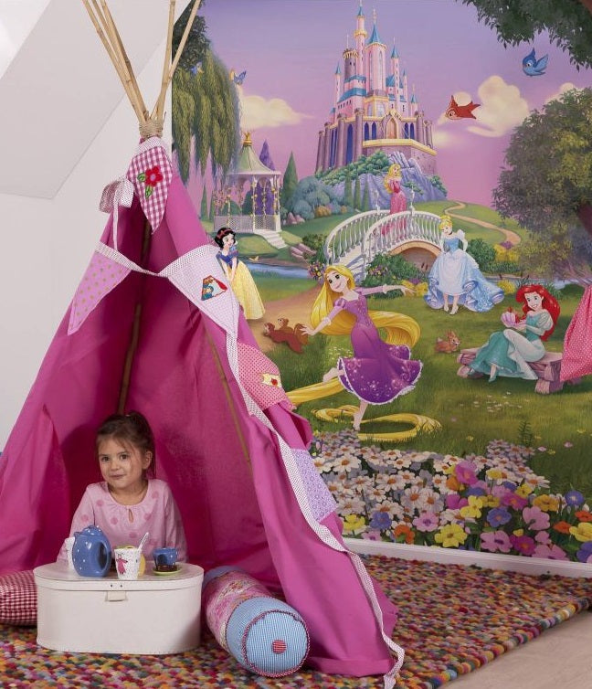 Princess-themed mural