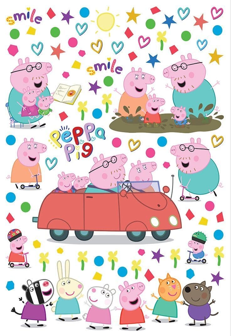 Peppa Pig Car Decals Set Wall Stickers Peppa Pig
