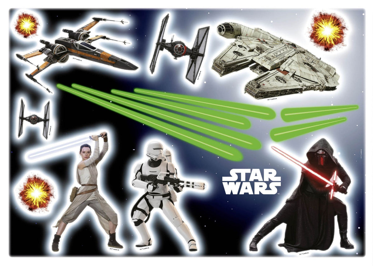 Star Wars Kylo Ren and Rey Wall Stickers Star Wars