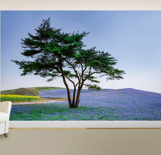 Lonely tree photo wallpaper dining room