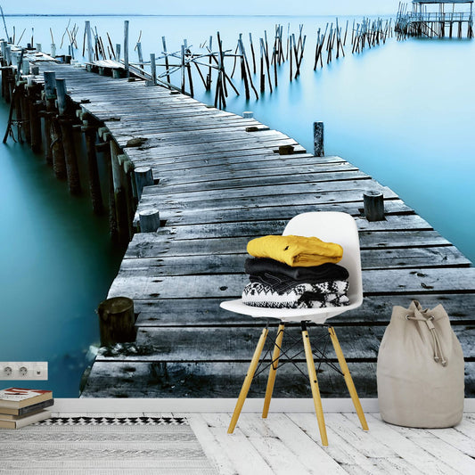 Old Landing Stage Holiday Wallpaper Mural (W x H) 384 cm x 260 cm (151" x 102")
