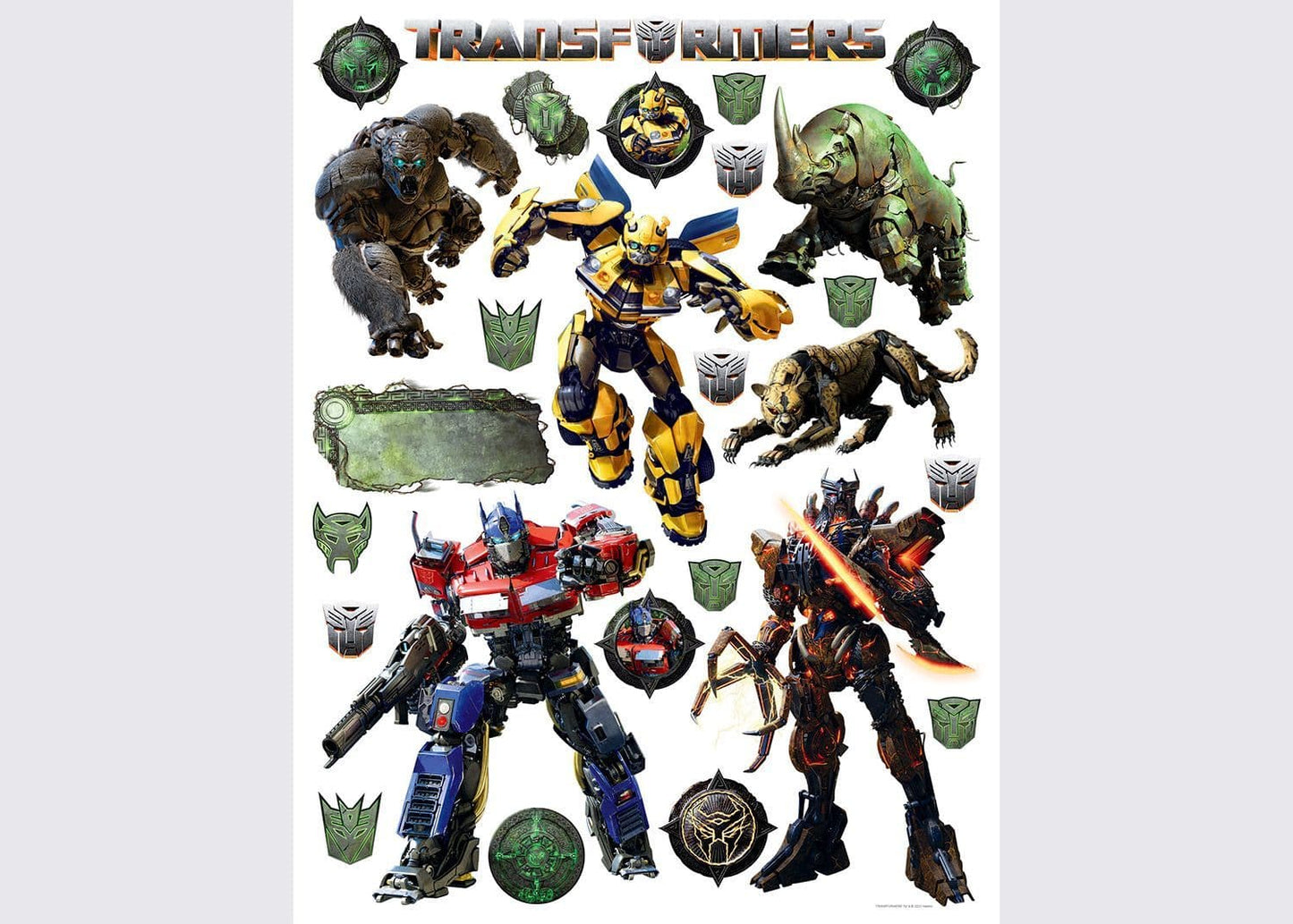 Transformers Boy Bedroom Decals Set Wall Stickers Transformers