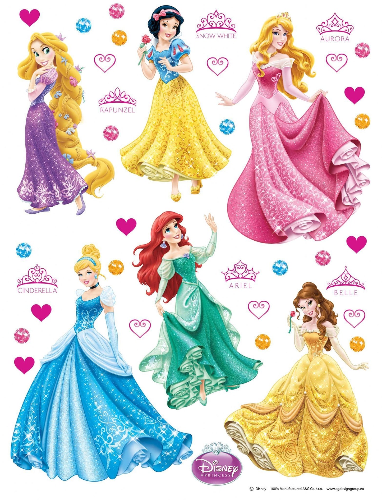 Disney Princesses Decals Set Wall Stickers Disney