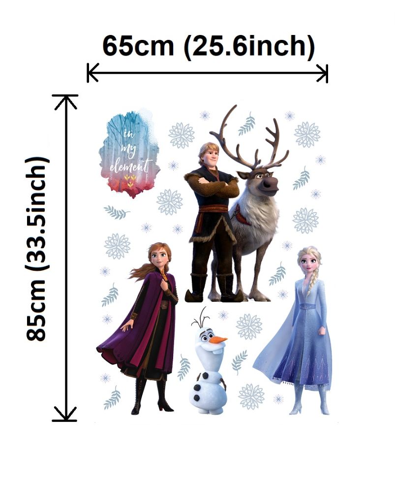Disney Frozen Decals Set Wall Stickers 65x85 cm (25.6x33.5 inch) W x H