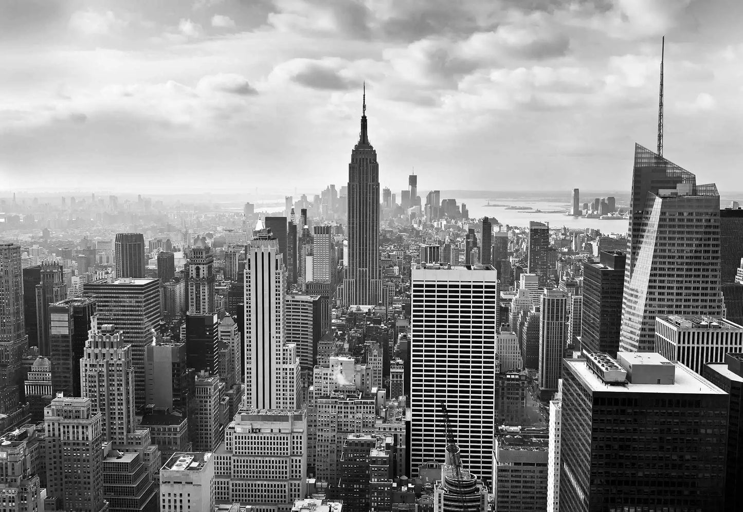 New York Black and White Skyline Bedroom Photo Wallpaper (W x H) 368cm x 254cm (144" x 100")