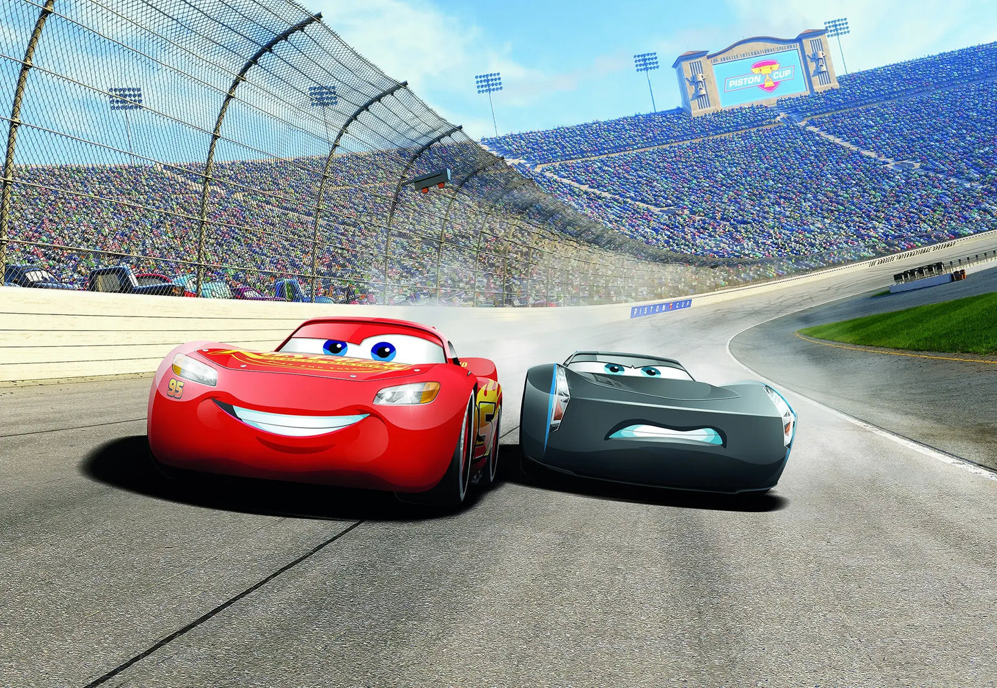Disney Cars 3 Boy Bedroom Photo Wallpaper (W x H) 368cm x 254cm (144" x 100")