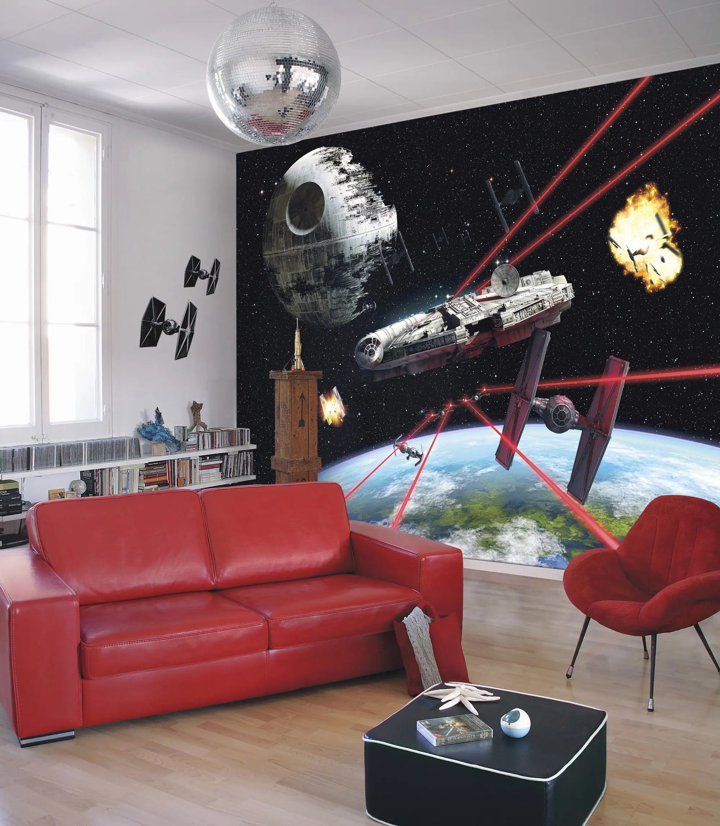 Star Wars Millennium Falcon Fight Photo Wallpaper