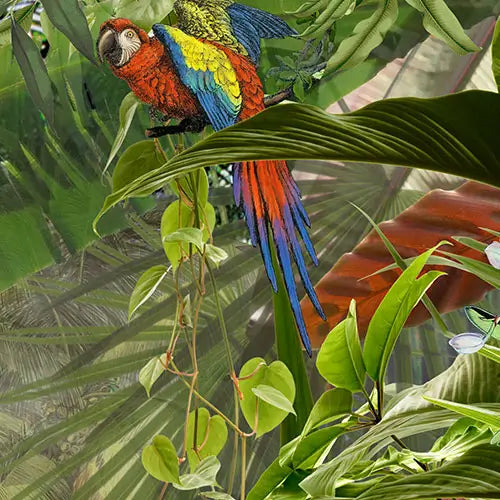 Hanging Rope Bridge in Jungle Photo Wallpaper closeup