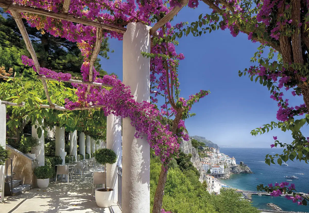Sunny Coast View Amalfi Photo Wallpaper  art