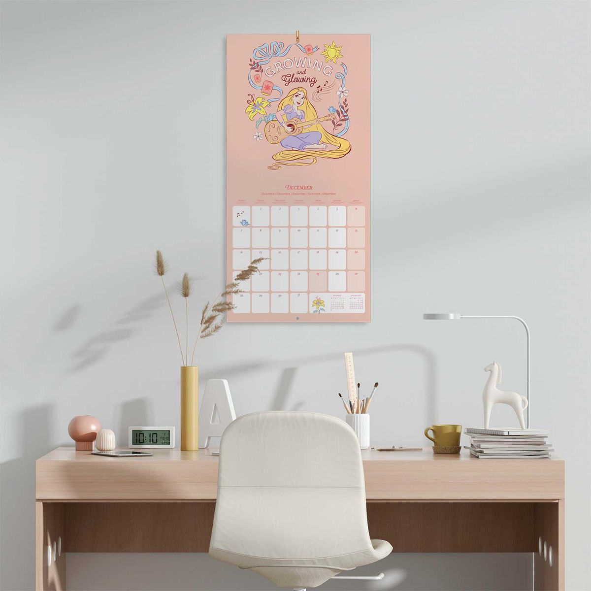 Disney Princesses Wall Calendar 30x30cm Girls Calendar 30 x 30 cm | 11,8 x 11,8 in
