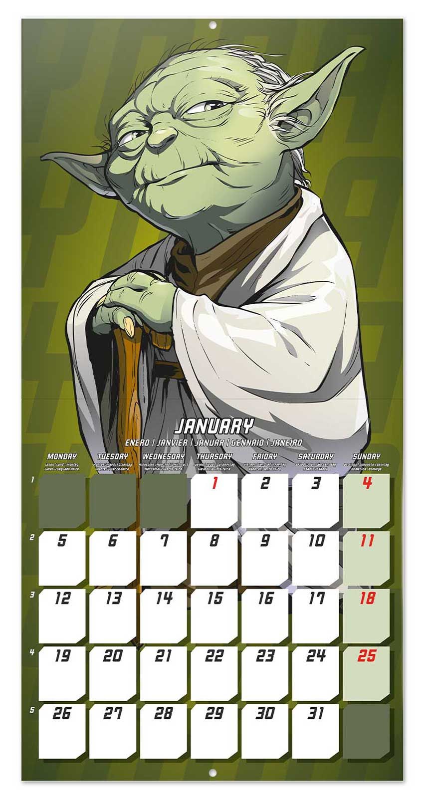 Star Wars Wall Calendar 30x30cm Calendar 30 x 30 cm | 11,8 x 11,8 in