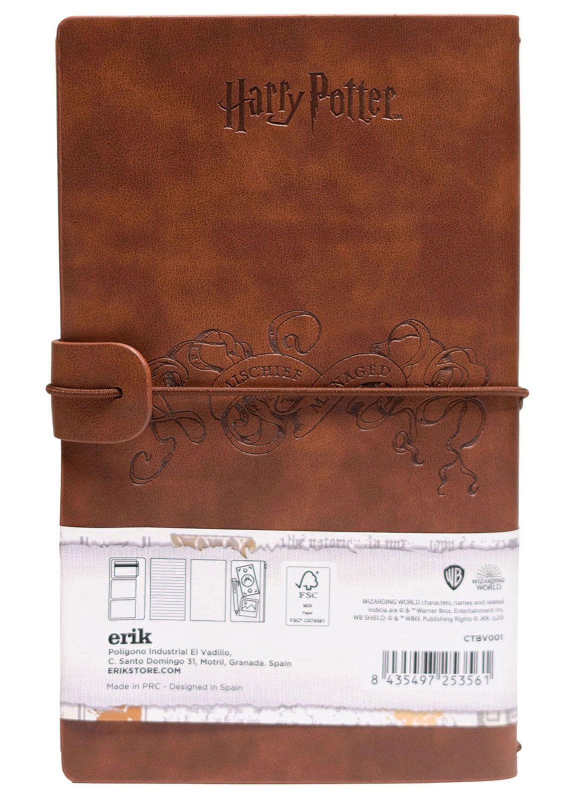 Harry Potter Faux Leather Travel Journal Diary Movie Notebook 11,7x19,6 cm