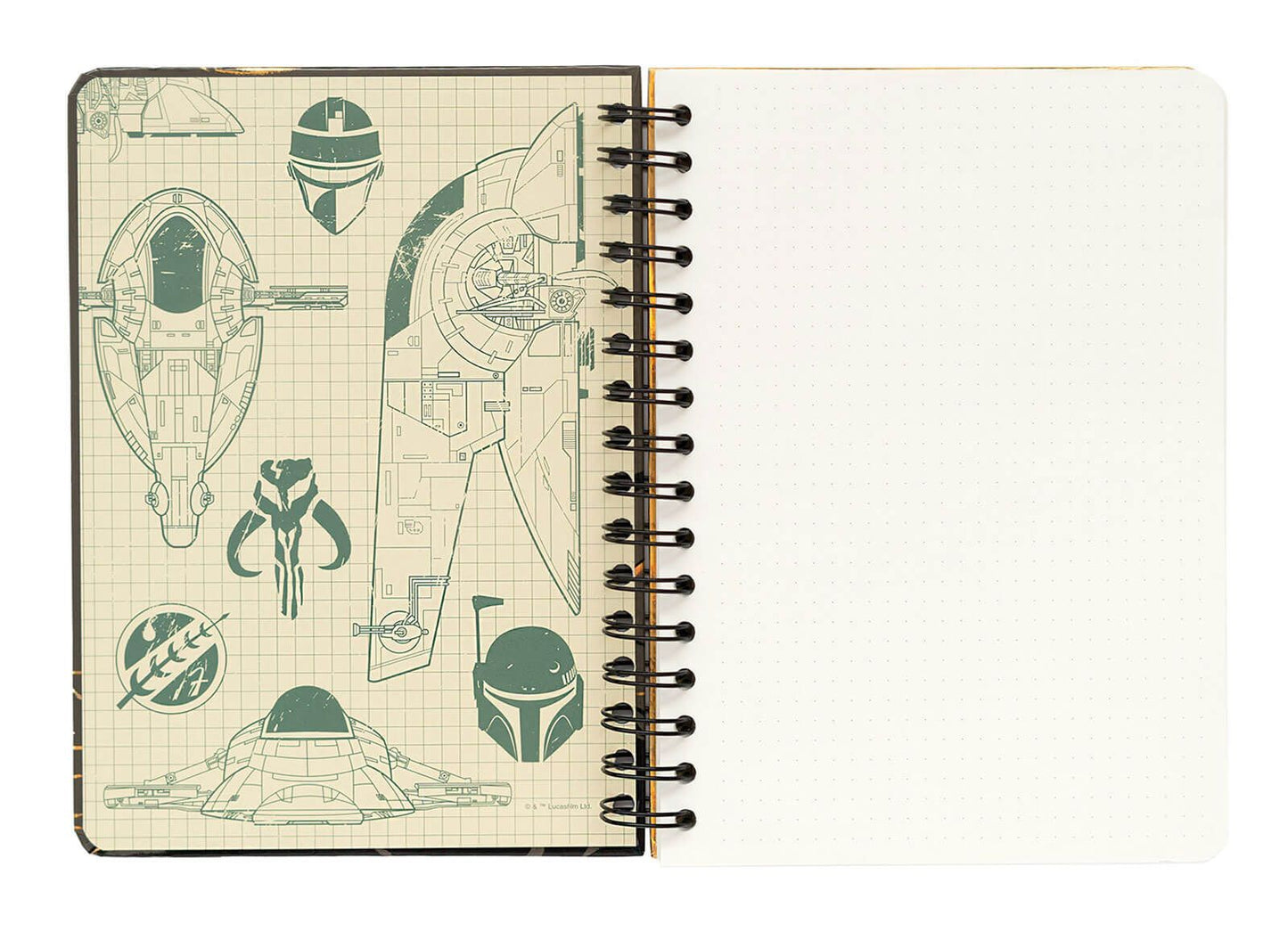 Star Wars The Book Of Boba Fett A5 Hardcover Bullet Journal Dotted Movie Notebook 148x210 mm