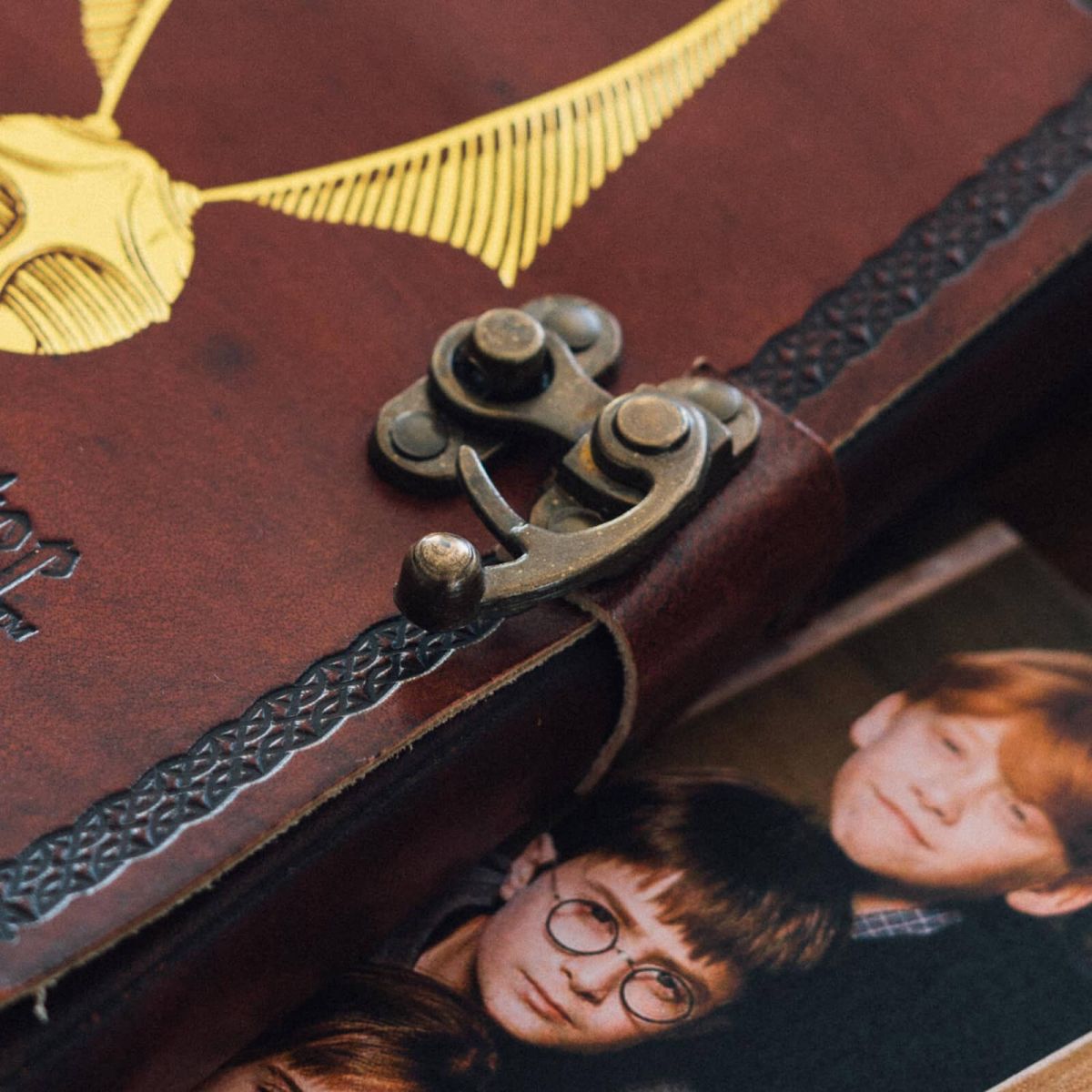 Harry Potter Leather Journal Premium Blank Movie Notebook 175x130x26mm