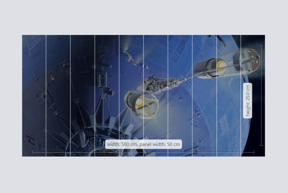Star Wars Classic RMQ Death Star Assault King Size Non-Woven Wallpaper Mural 500 cm x 250 cm |196" x 98"|