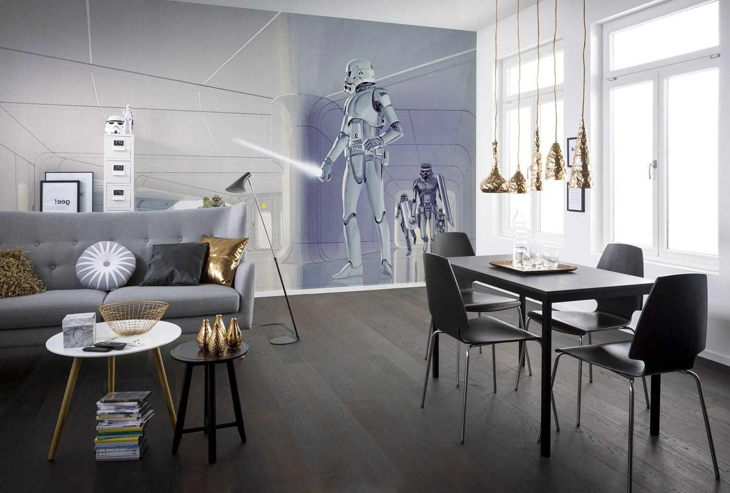 Star Wars Classic RMQ Stormtrooper Hallway 10 panels King Size Non-Woven Wallpaper Mural 500 cm x 250 cm |196" x 98"|