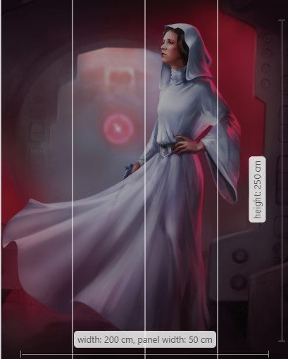 Star Wars "Classic Leia" XL Non-Woven Wallpaper Mural 200 cm x 250 cm (78" x 98")