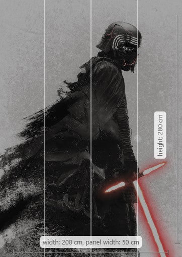 Star Wars "Kylo Vader Shadow" XL Non-Woven Wallpaper Mural 200 cm x 280 cm (78" x 110")