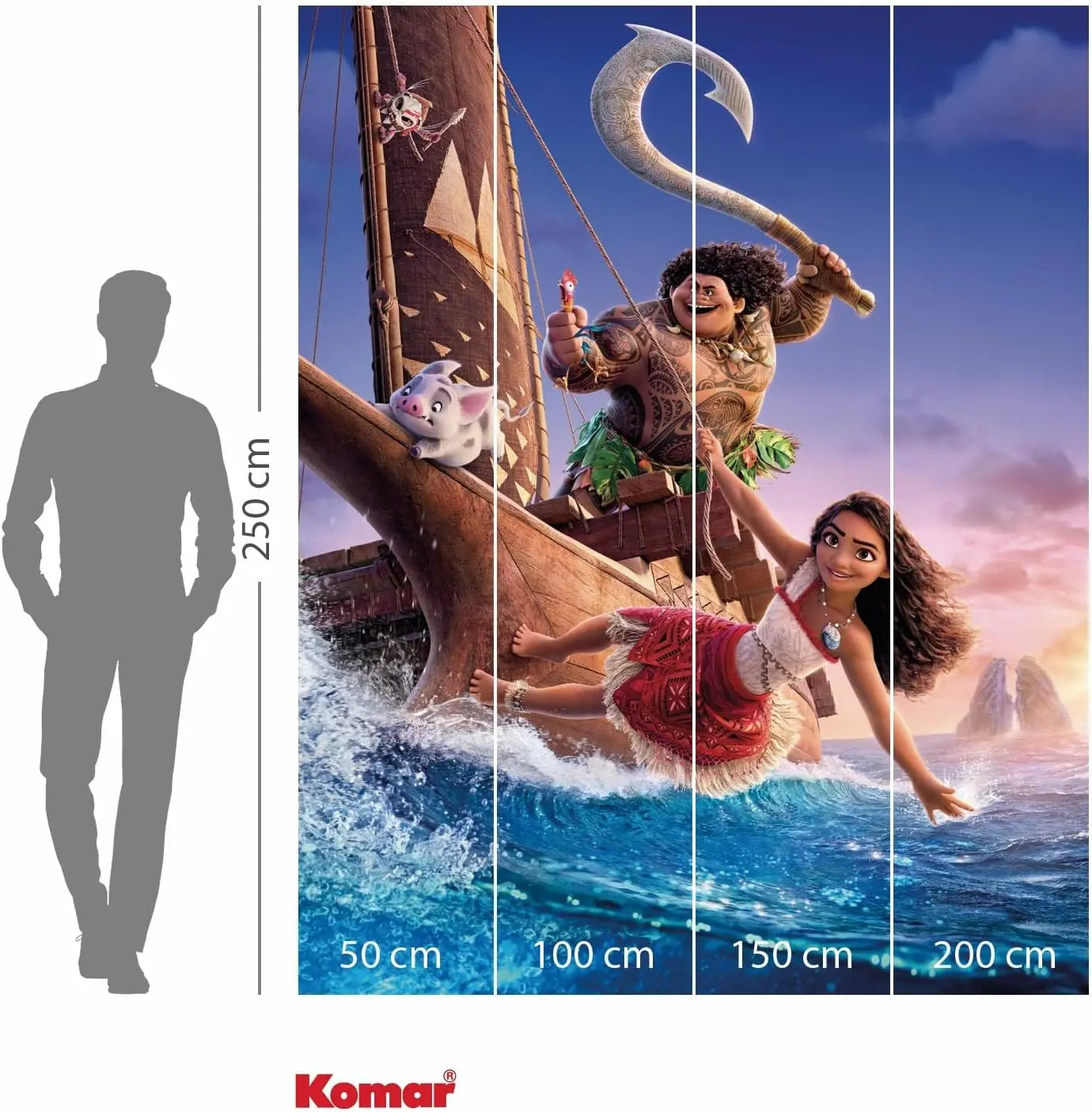 Moana 2 Feel The Ocean Non-Woven Wallpaper Mural