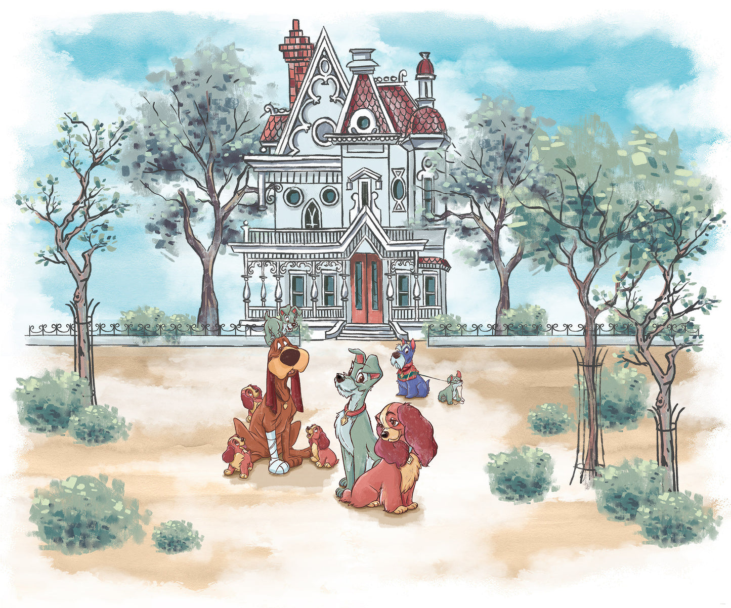 Disney Classic Lady and the Tramp Sweet Home Baby Non-woven photo wallpaper