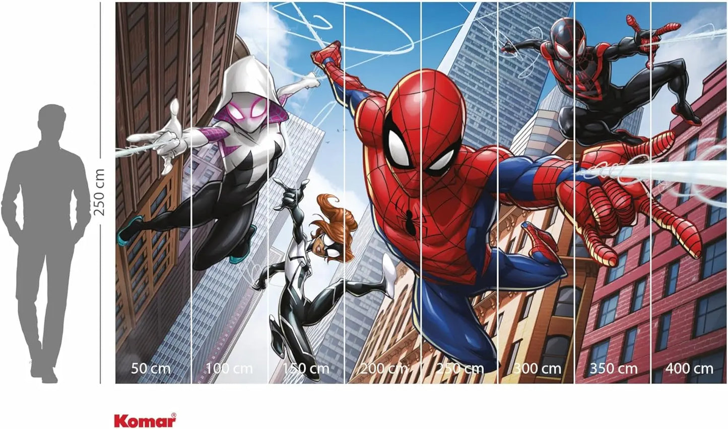 Marvel SpiderMan Kids Bedroom Non-Woven Wallpaper Mural 400 cm x 250 cm | 157" x 98"