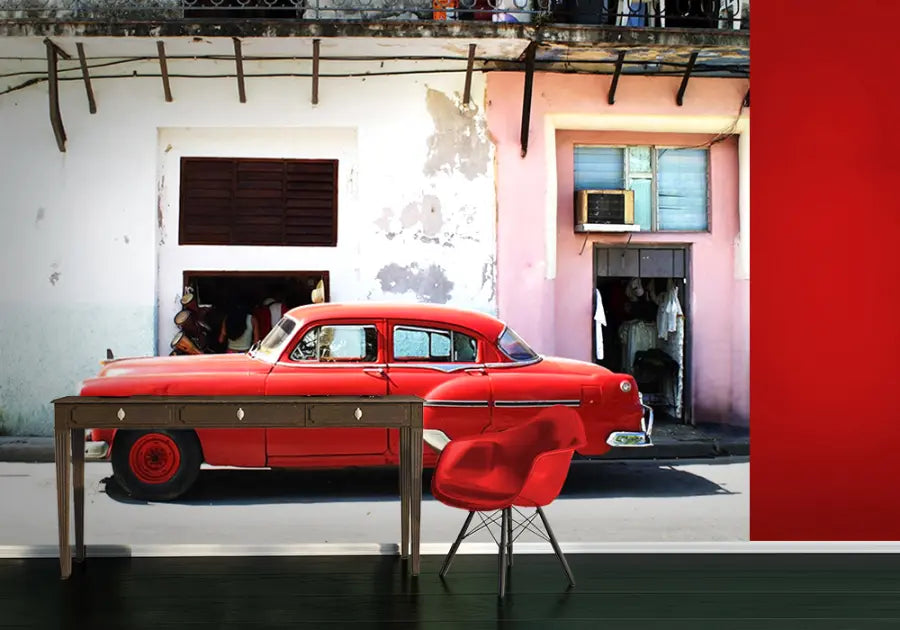 Havana Cuba Street View Photo Wallpaper (W x H) 254cm x 183cm (100" x 72")