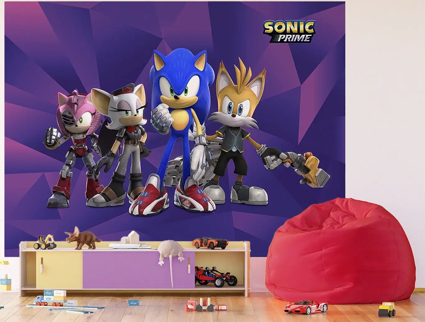 Sonic Hedgehog Gamer Bedroom Paper Photo Wallpaper