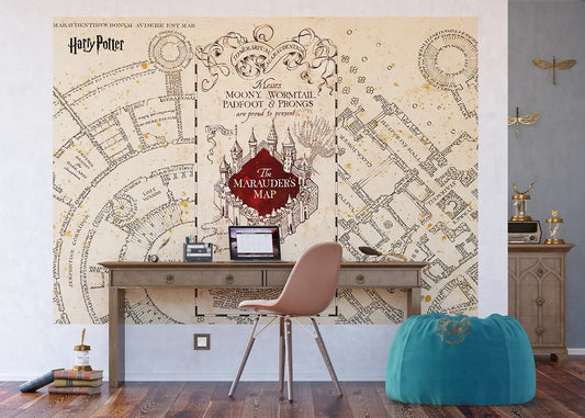 Harry Potter Marauder s Map Paper Photo Wallpaper 252x182 cm
