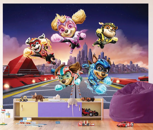 Paw Patrol Movie Paper Photo Wallpaper 252x182 cm | 99.2 x 71.6 inch W x H