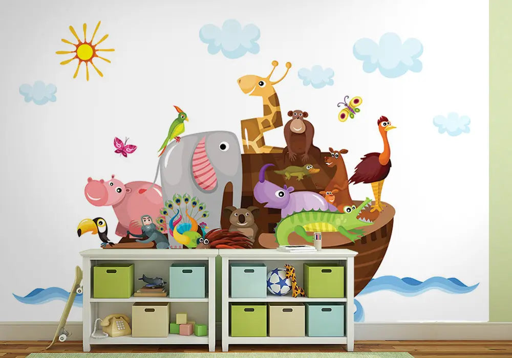 Noahs Ark Cartoon Animals Photo Wallpapers
