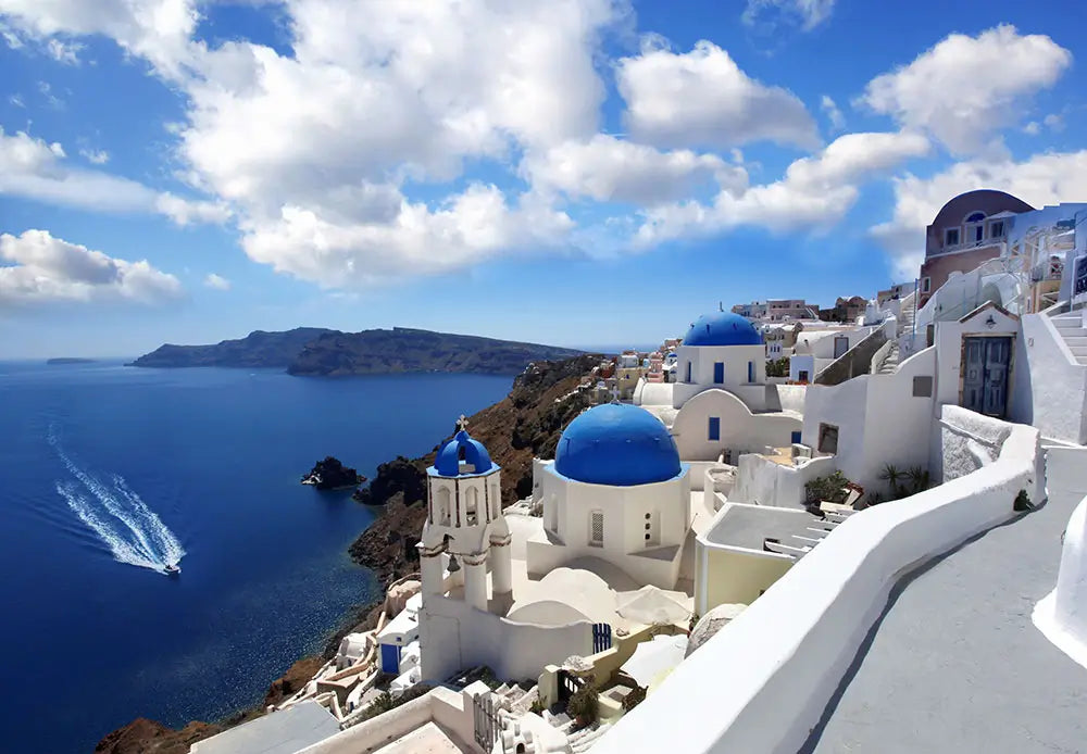 Santorini Holiday Destination Seaside Photo Wallpaper
