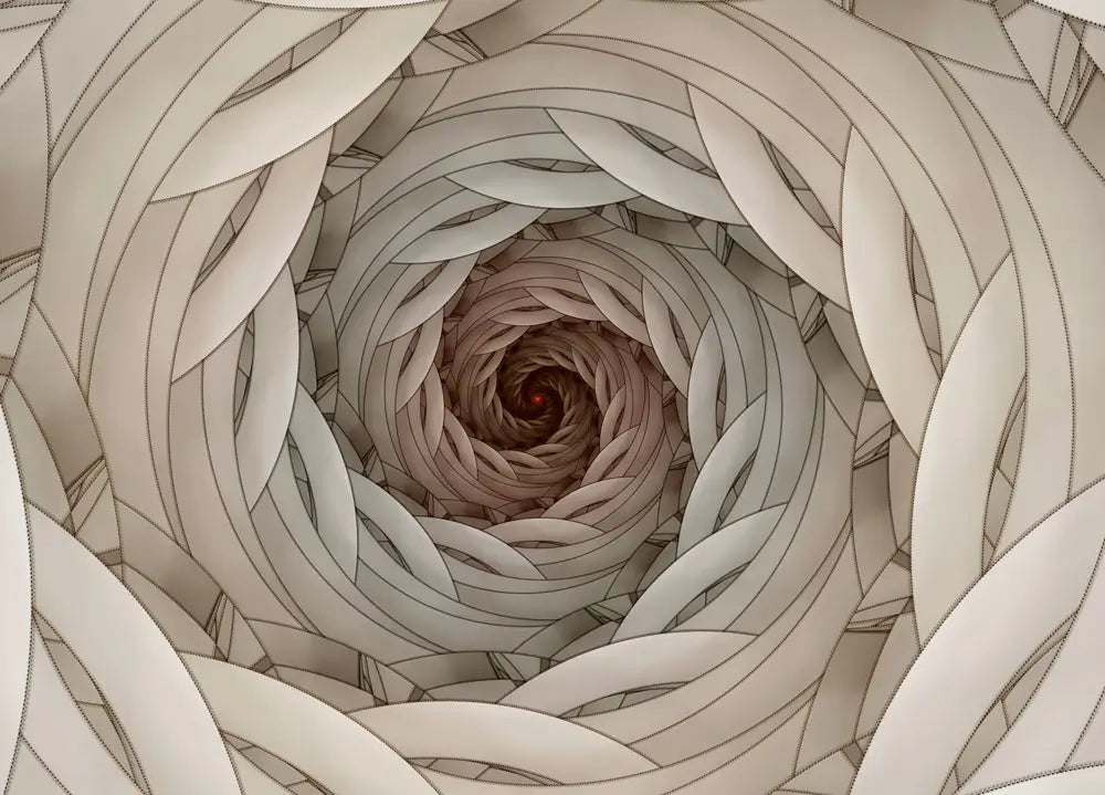 Swirls Abstract Tunnel Red Brozne Beige Photo Wallpaper