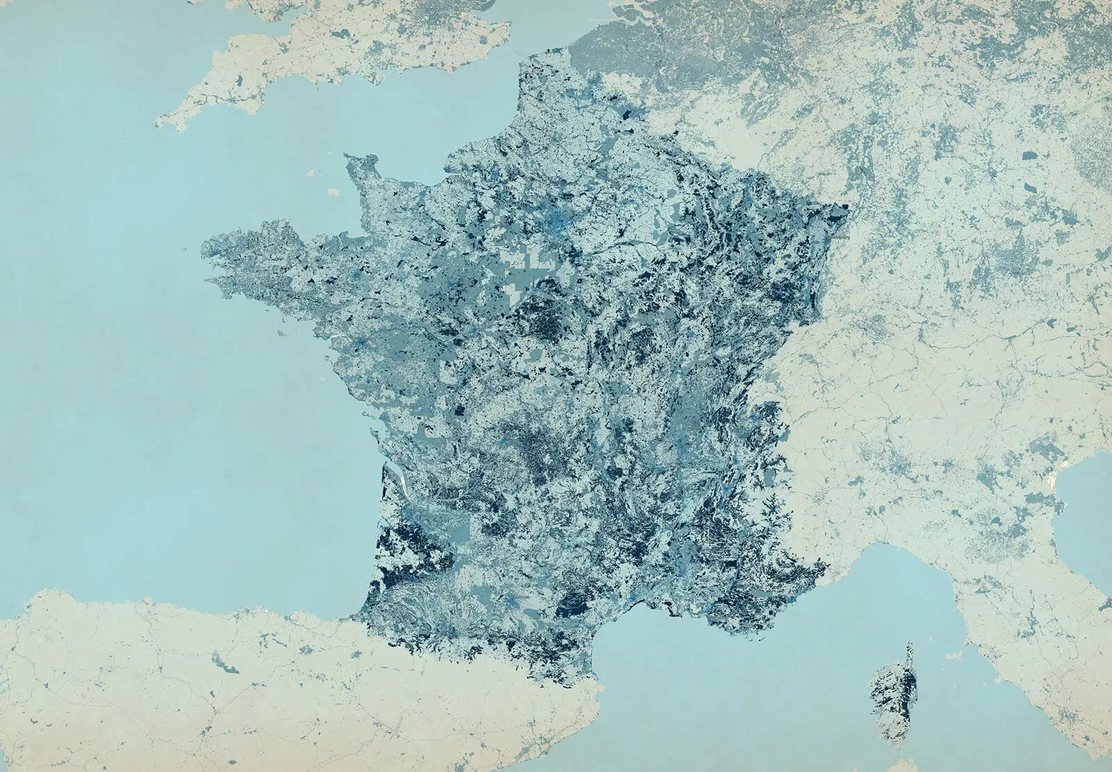 France Photo Wallpaper view from sapce