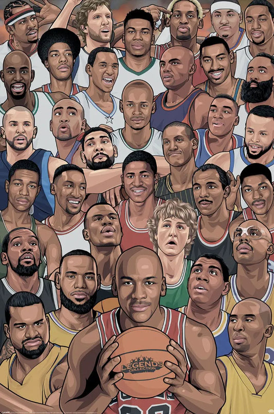 Greatest Legends Basketball Players Poster