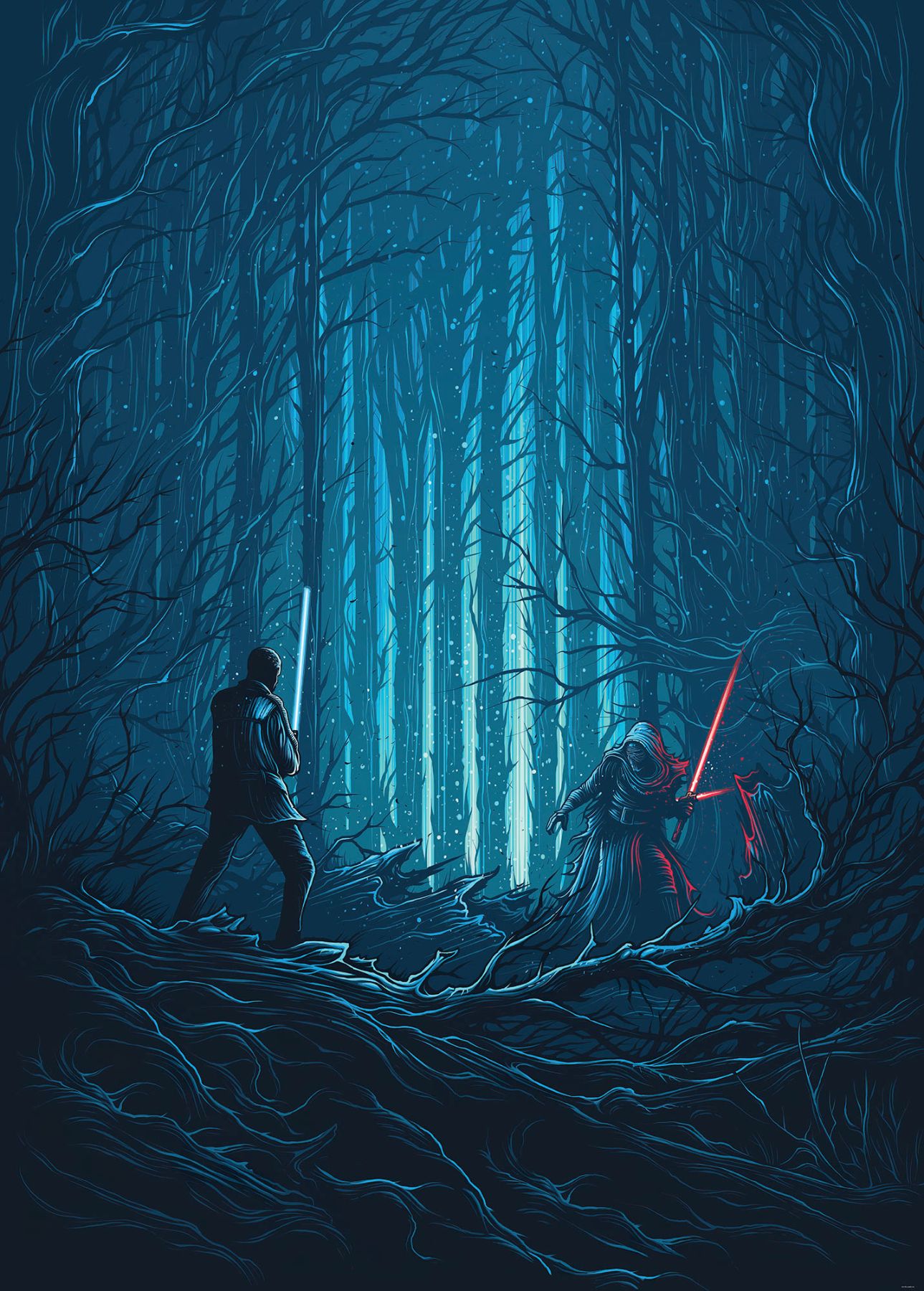 Star Wars Forest Fight XL Non-Woven Wallpaper