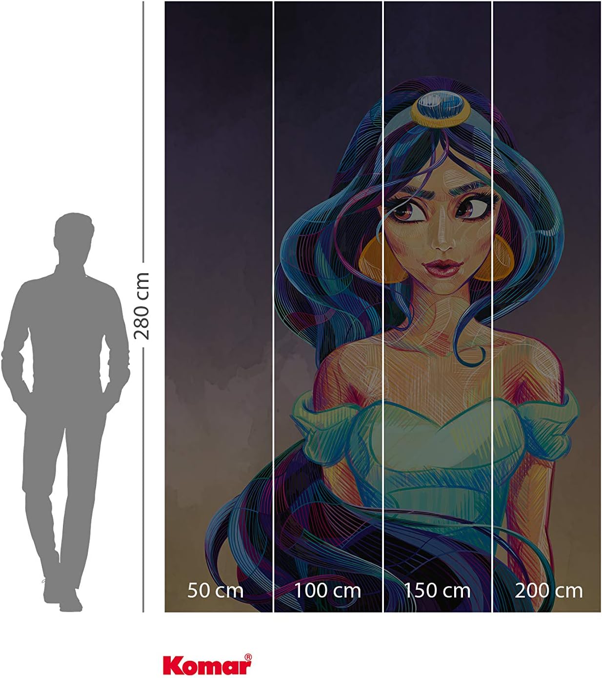 Disney Princess portrait "Fascinating Jasmin" Aladdin Non-Woven Wallpapers