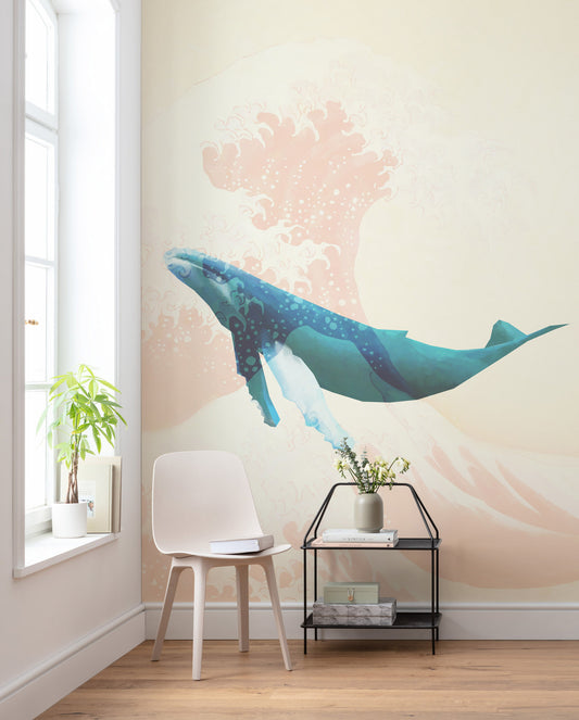 Whale Voyage Artistic Bedroom Non-woven photo wallpaper