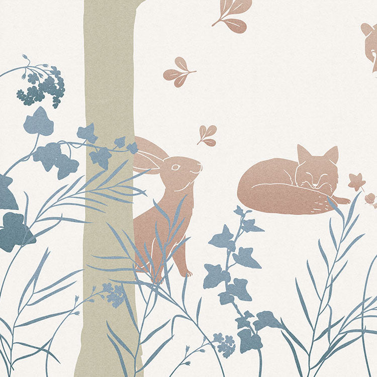 Forest Animals Children Bedroom Brown Animal Non-woven photo wallpaper 400 cm x 280 cm | 157" x 110"