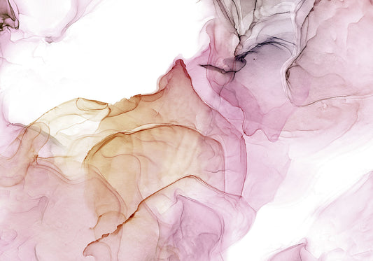 Shiny Fluid Pink Marble Imitation Non-woven photo wallpaper