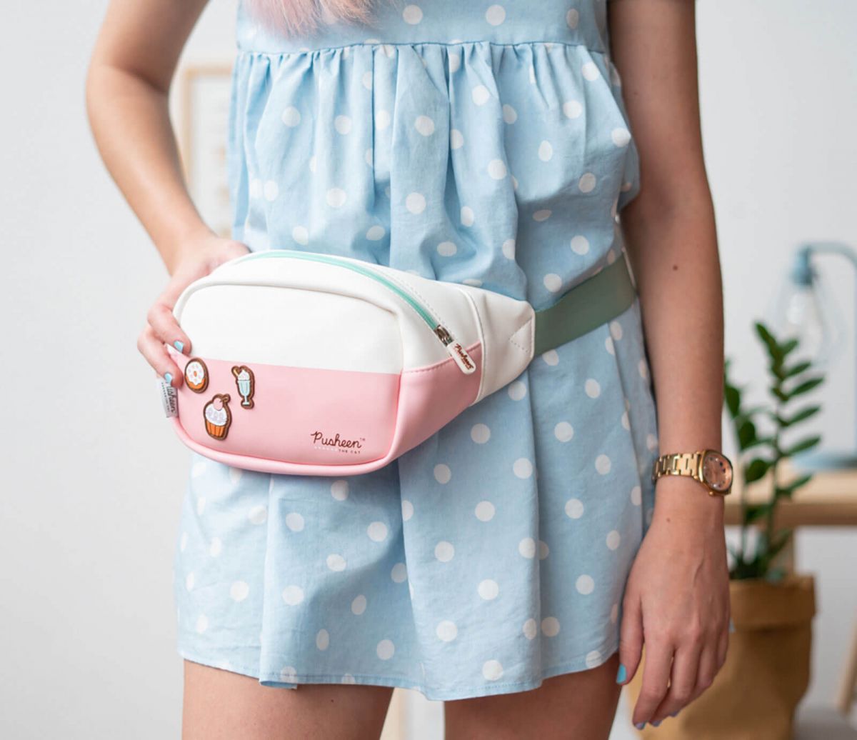 Pusheen Adjustable Pink Bumbag Waist Bag Belt Travel Bag Pencil Case 150x335x45 mm